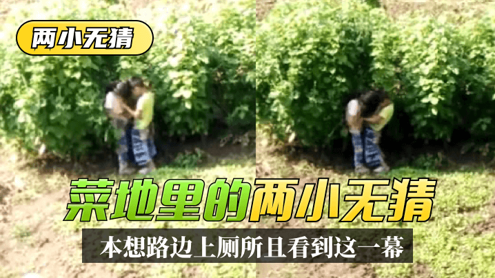 【兩小無猜】本想路邊上廁所，沒想到一抬頭菜地里看到這一幕